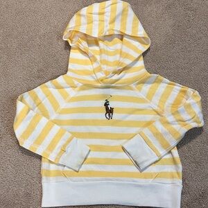Polo by Ralph Lauren Yellow and White Striped Kids Hoodie
